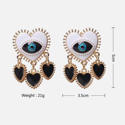 Dripping Eyes Love Earrings Large Personality Temperament