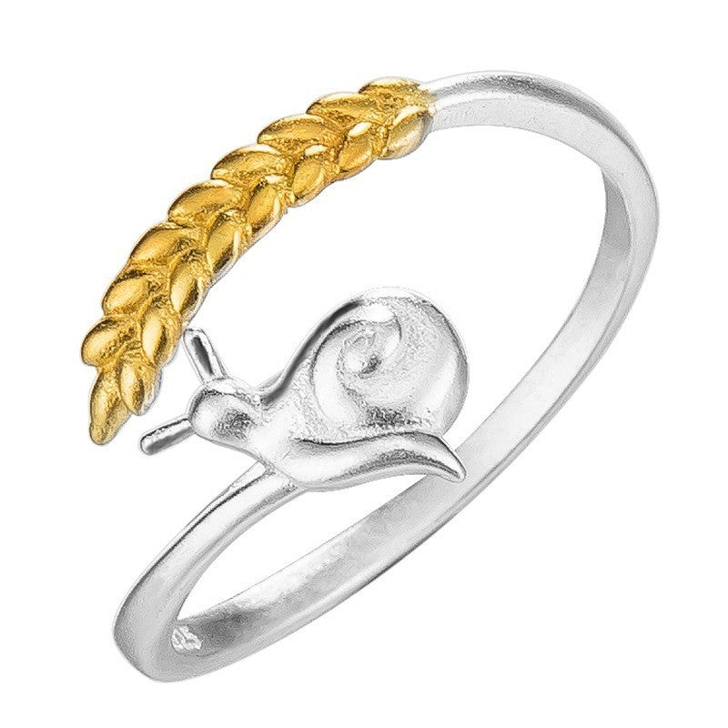 S925 Silver Fashion Simple Apricot Leaf Ring