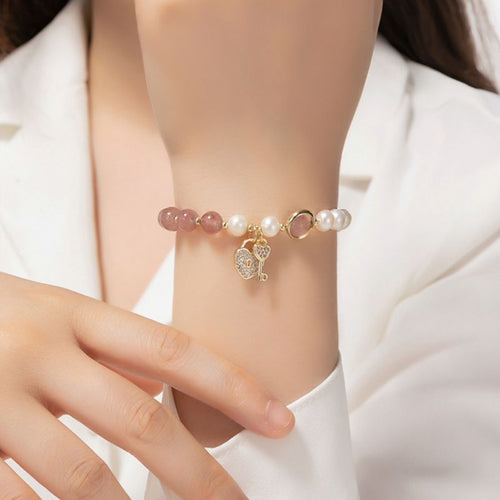14K Gold plated Baroque Pearl Bracelet