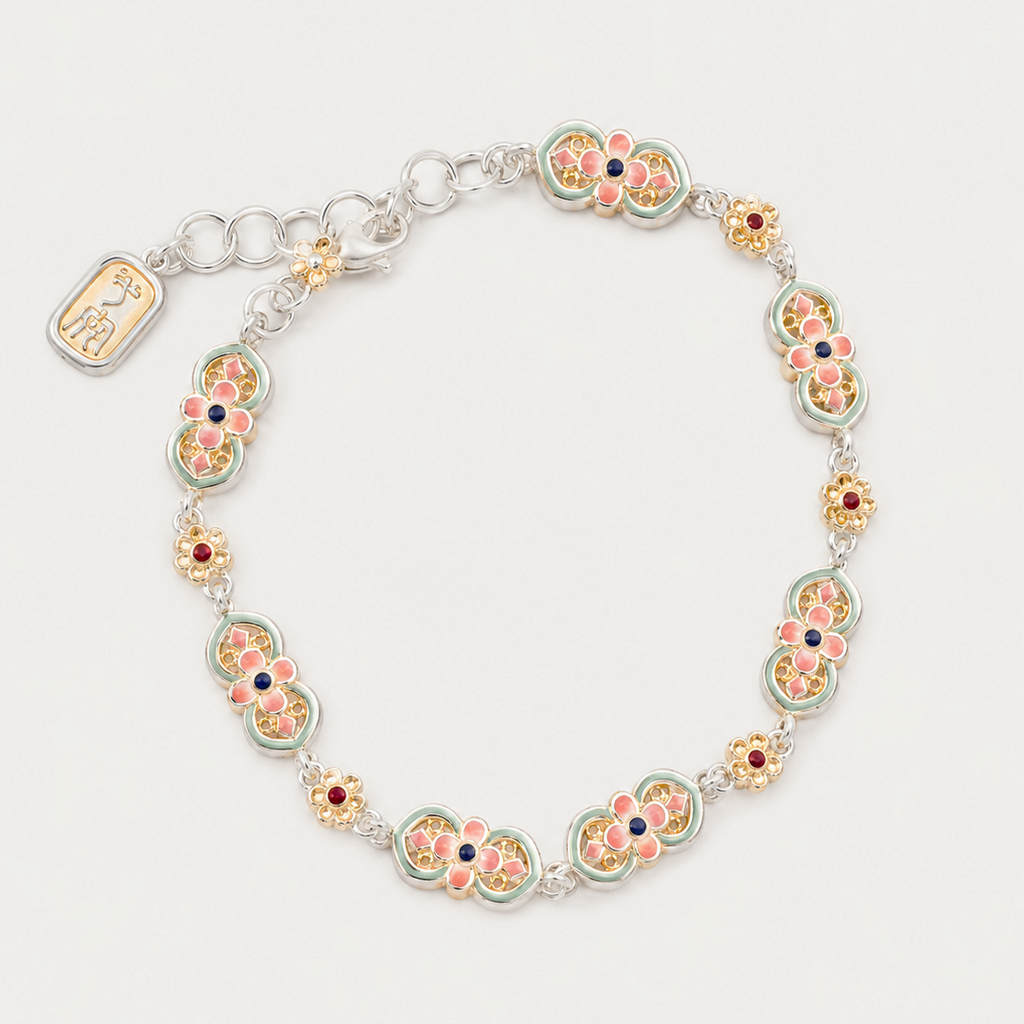 Bracelet en émail argent 999