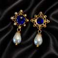 Exquisite Retro Glaze Vintage Brass Earrings