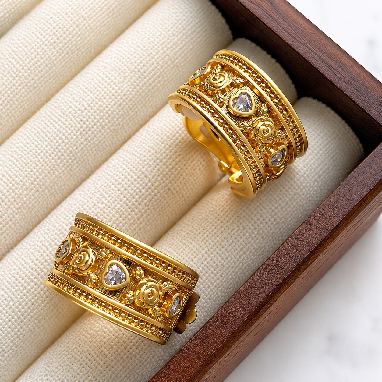 Retro Antique Finish Graceful Earrings