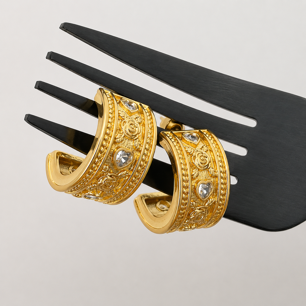 Retro Antique Finish Graceful Earrings