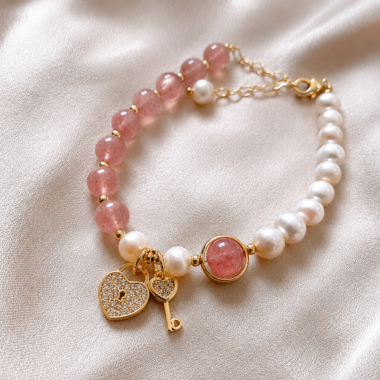 14K Gold plated Baroque Pearl Bracelet