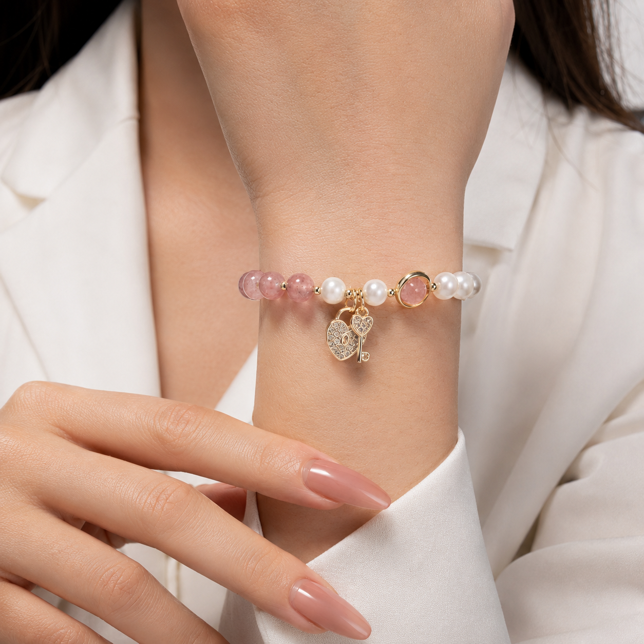 14K Gold plated Baroque Pearl Bracelet