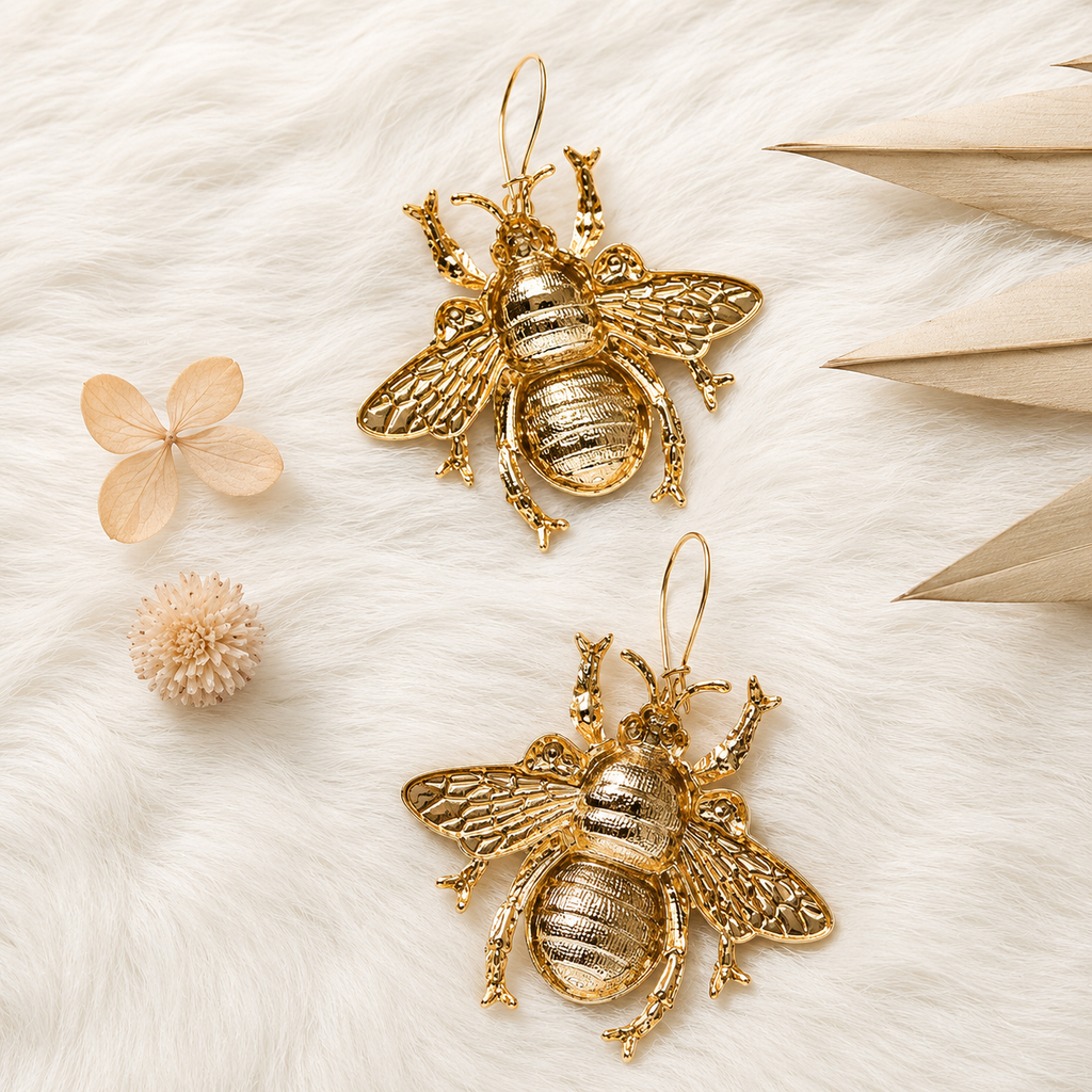 Boucles d'oreilles Insecte Grosse Abeille