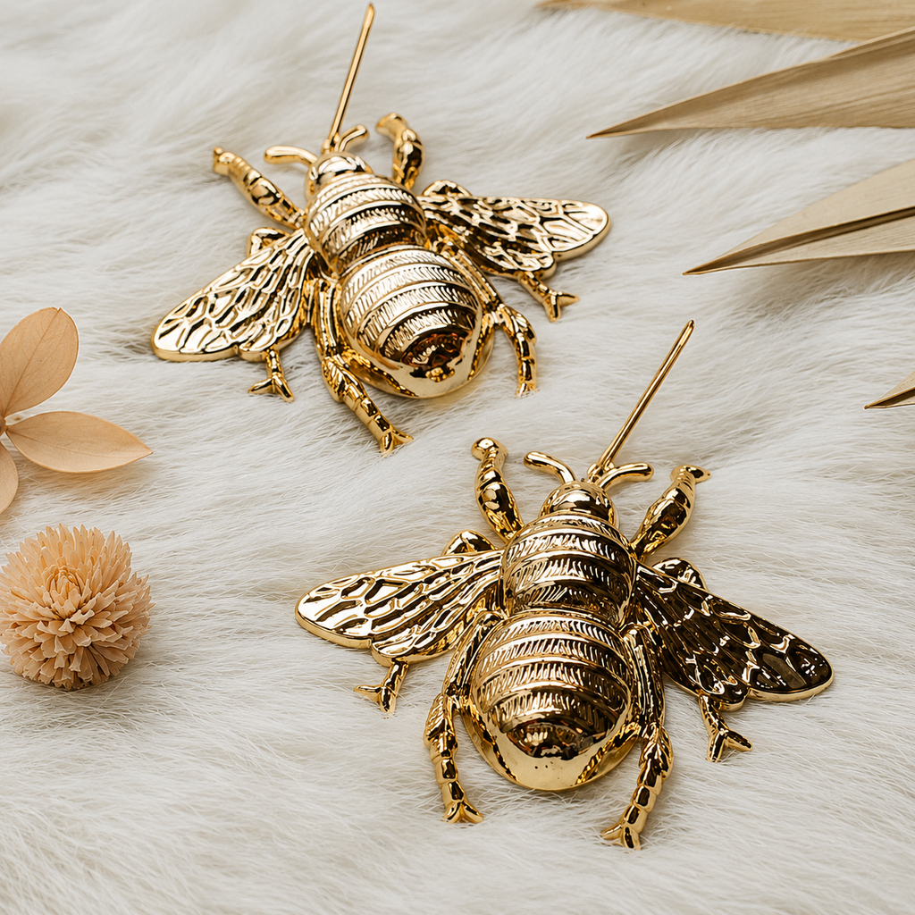 Boucles d'oreilles Insecte Grosse Abeille