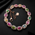 18k Rose gold Vermeil Inlaid Tourmaline Bracelet