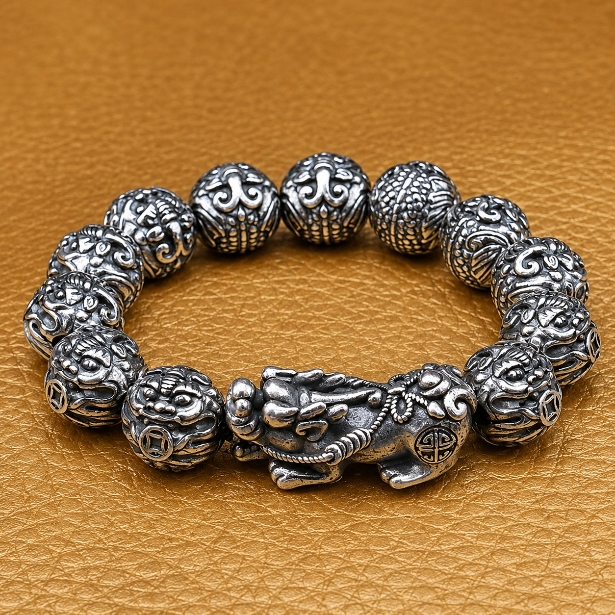 S999 Silver Vintage Elastic Bracelet