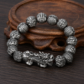 Bracelet élastique vintage en argent S999
