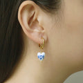 18k Gold Porcelain Earrings