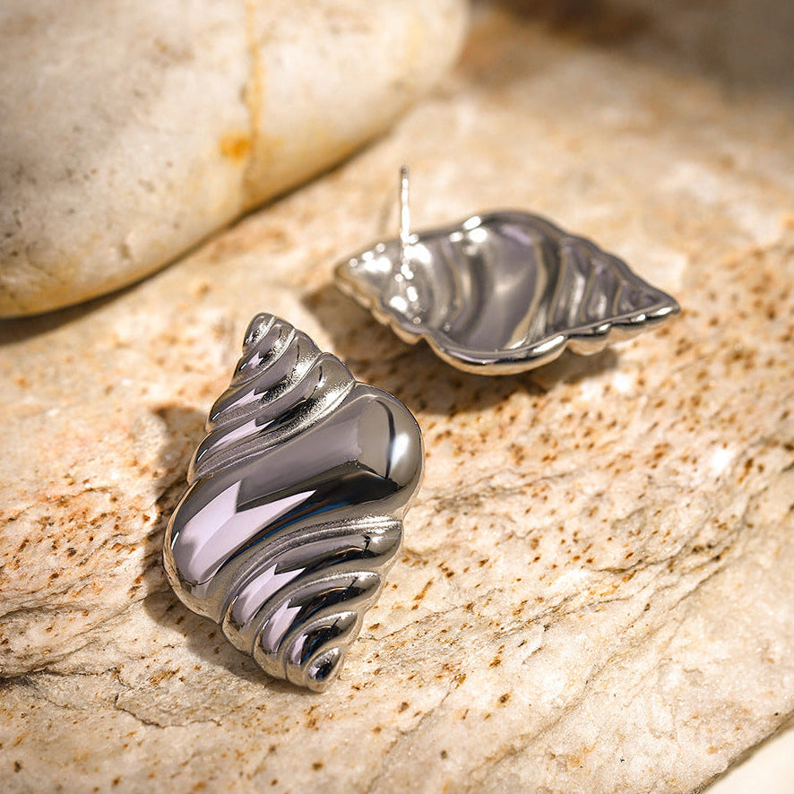 Conch Stainless Steel Earrings