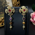 Boucles d'oreilles longues de style baroque rétro fabriquées à la main