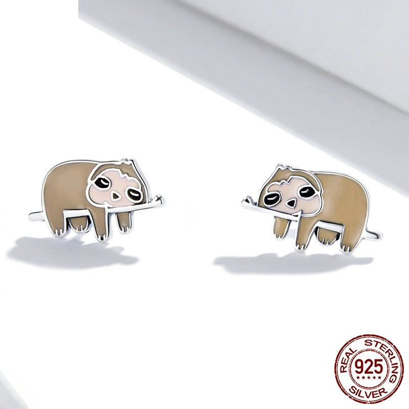 Zoo Series Dripping Oil S925 Silver Earrings
