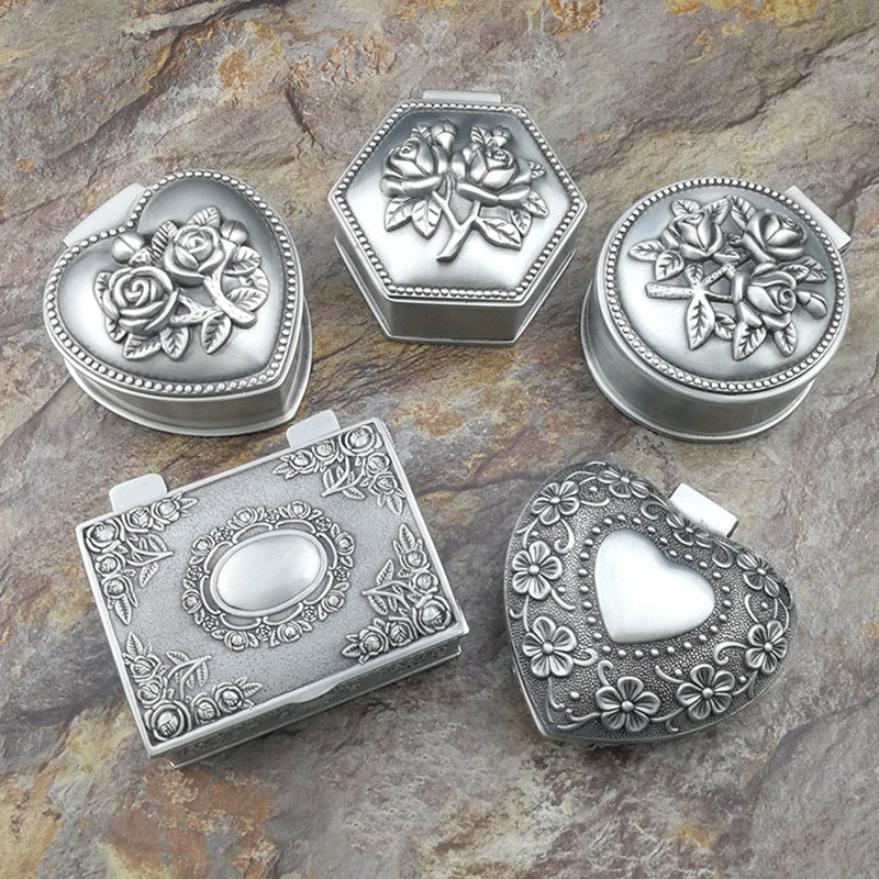 Vintage Metal Jewelry Box