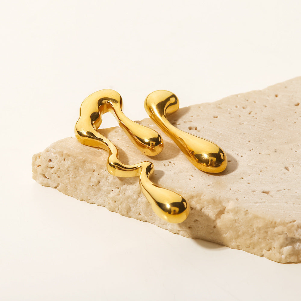 Gold-plated Titanium Steel Earrings