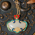 18k Gold Plated Natural Hetian Jade Pendant
