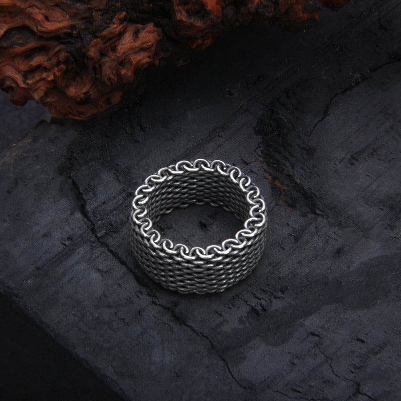 Bague turque tissée à la main en argent sterling S925