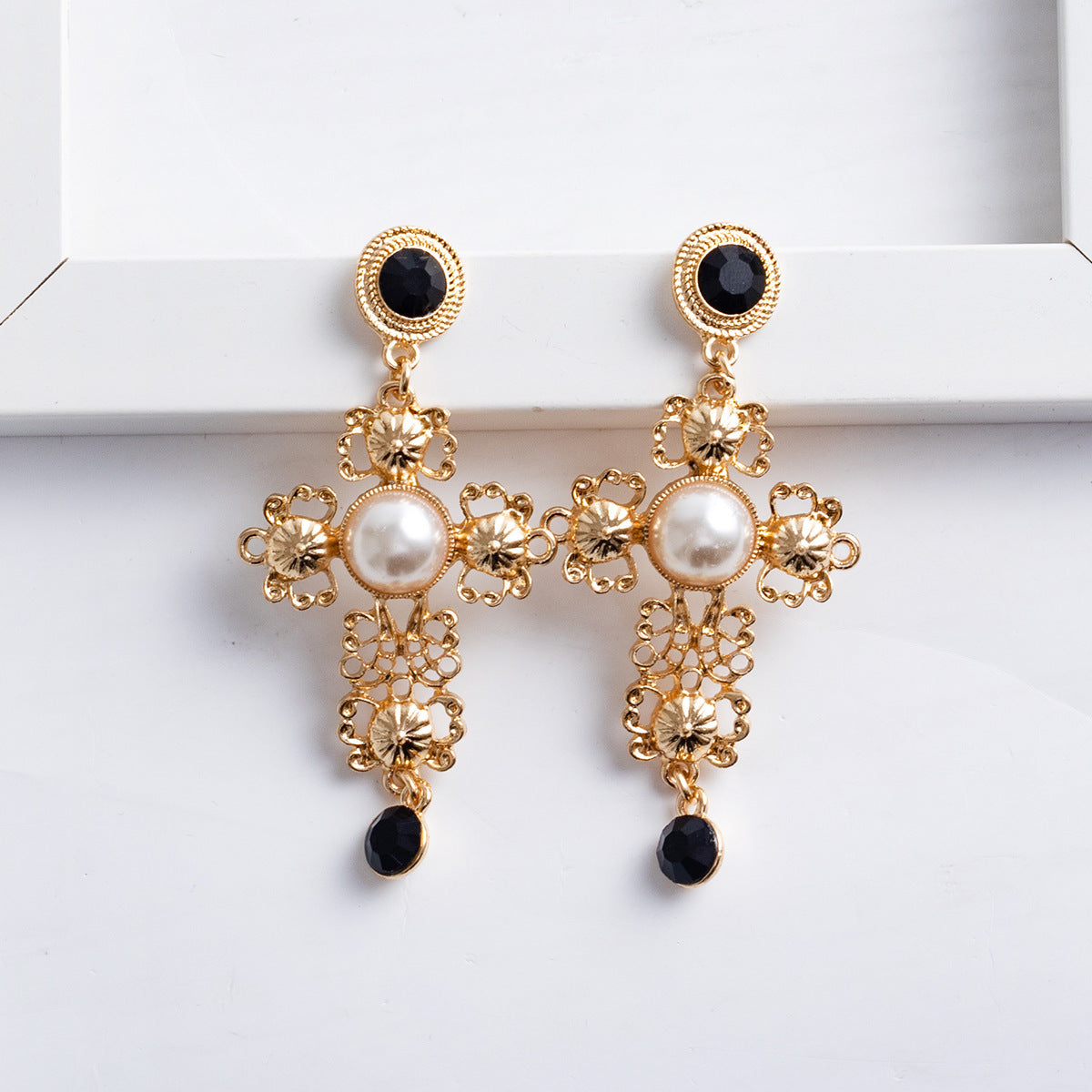 Nouveau Style Baroque boucles d'oreilles exagérées mode rétro