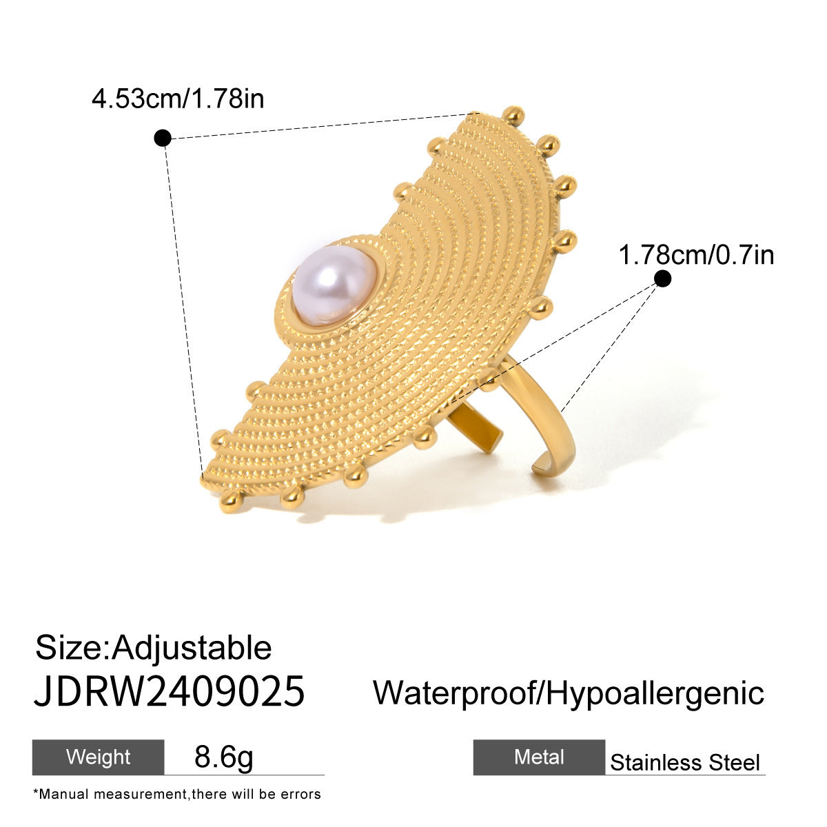 18K Gold Stainless Steel Flowers Ring