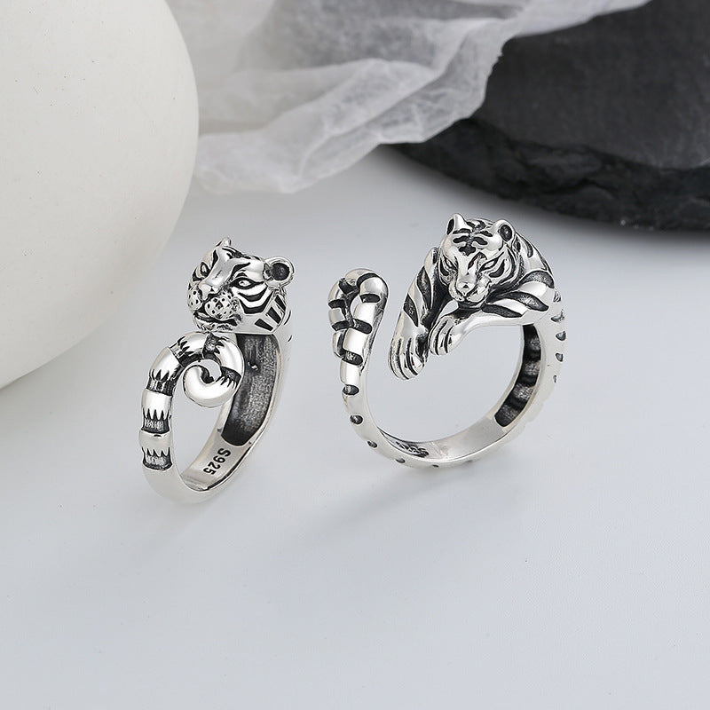 925 Silver Tiger Ring