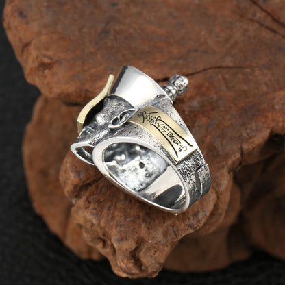 S925 Sterling Silver Men's Ring Personality