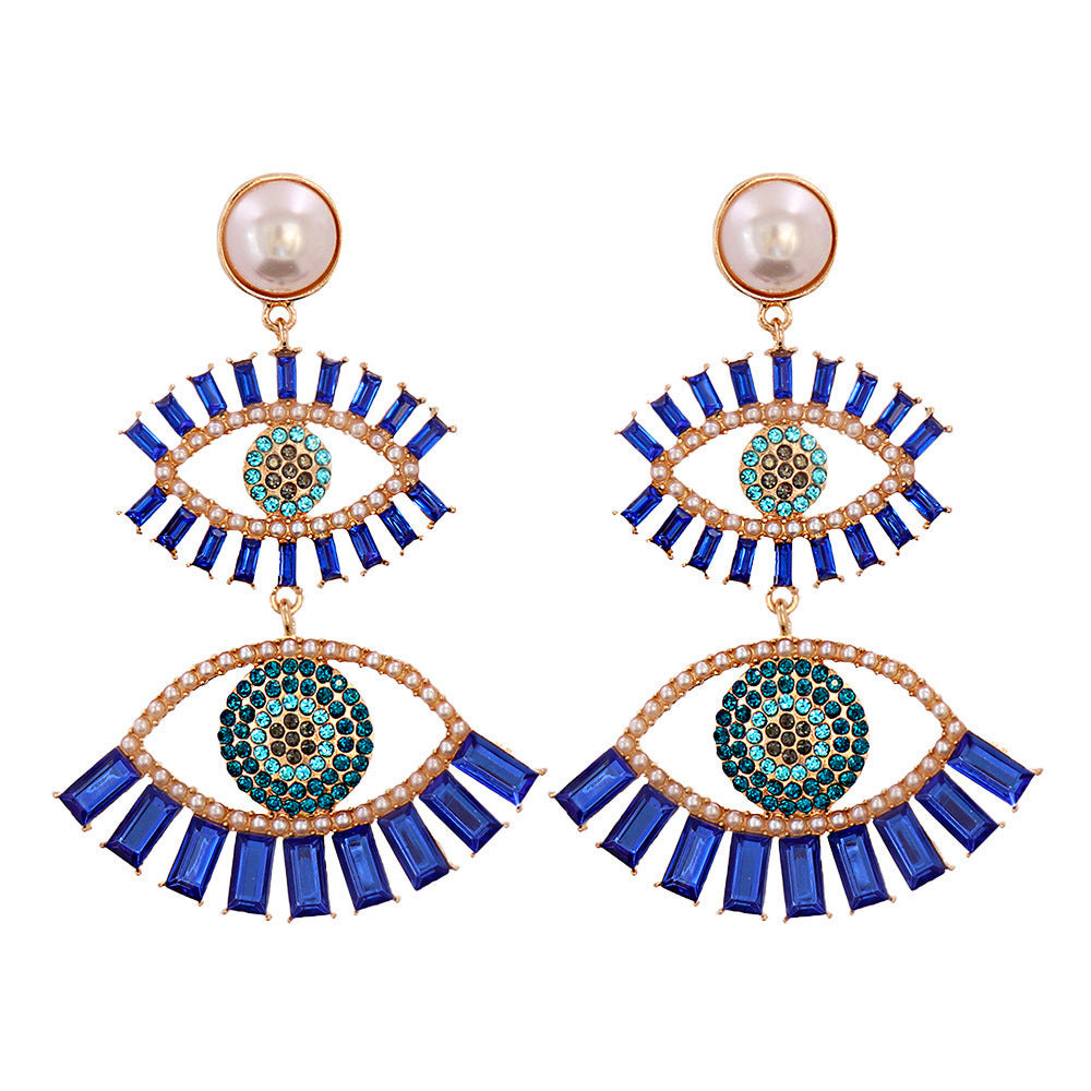 Fashion alloy angel eyes acrylic earrings