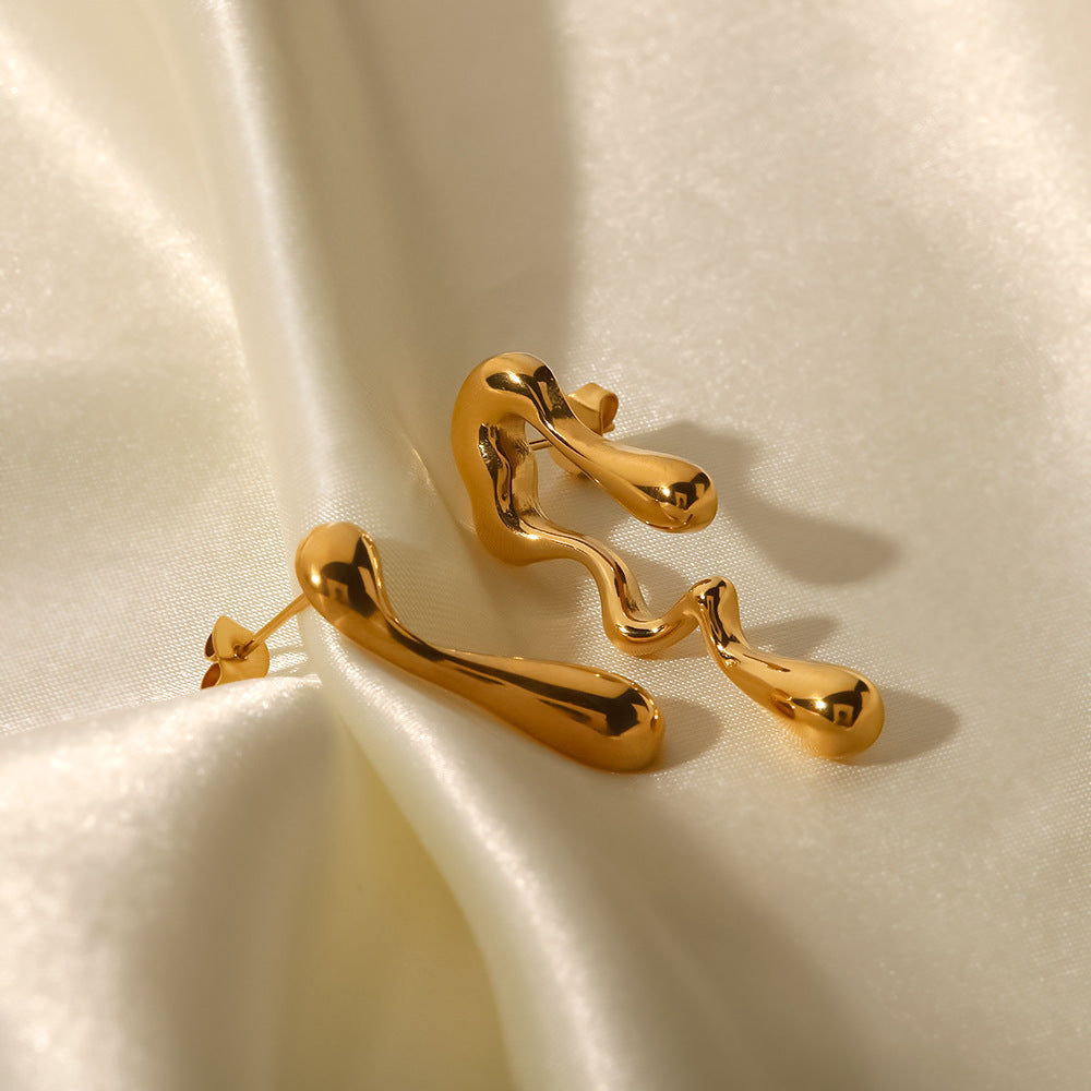 Gold-plated Titanium Steel Earrings