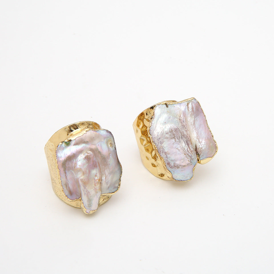 Baroque Style Irregular Pearl Ring