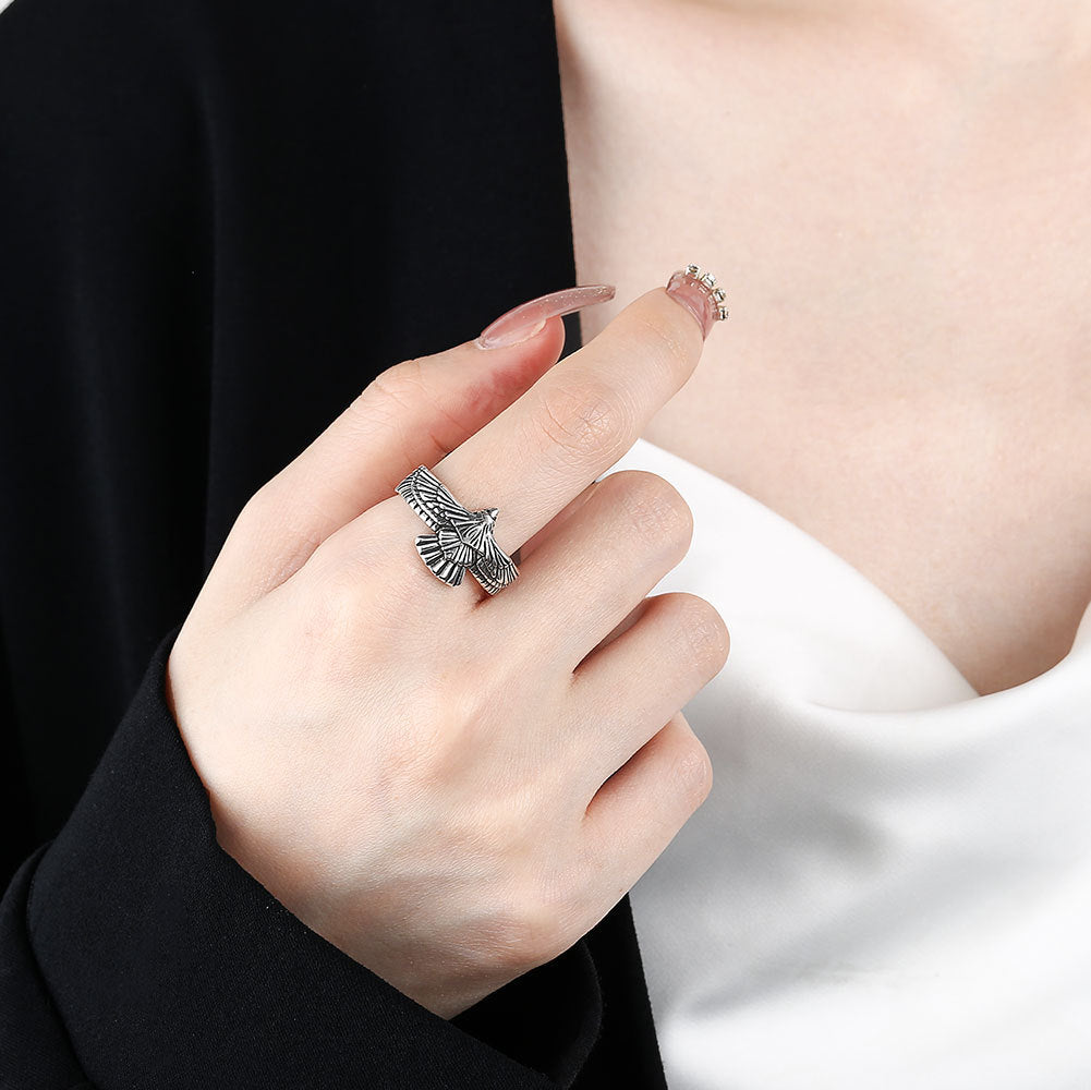 Bague aigle en argent sterling S925