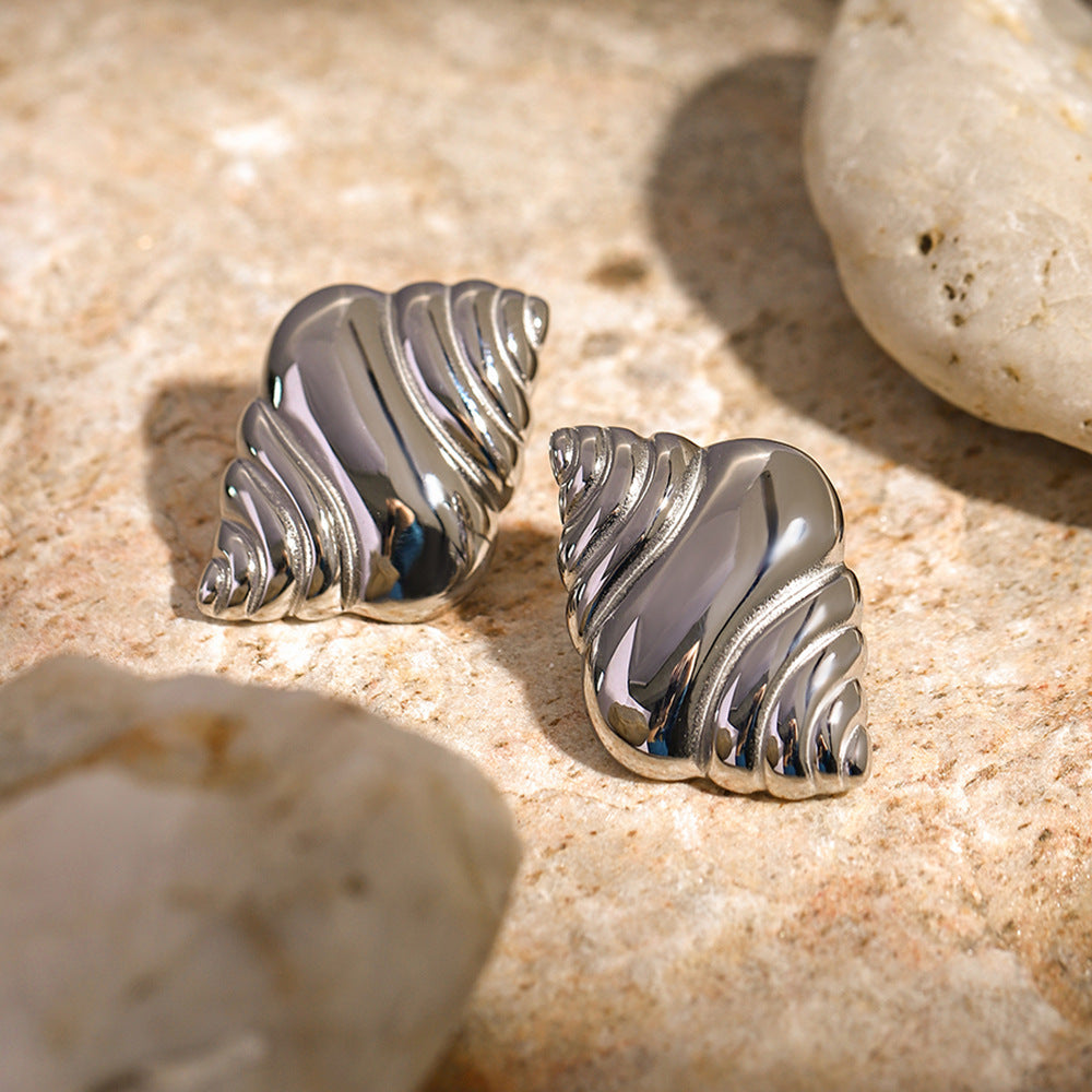 Conch Stainless Steel Earrings