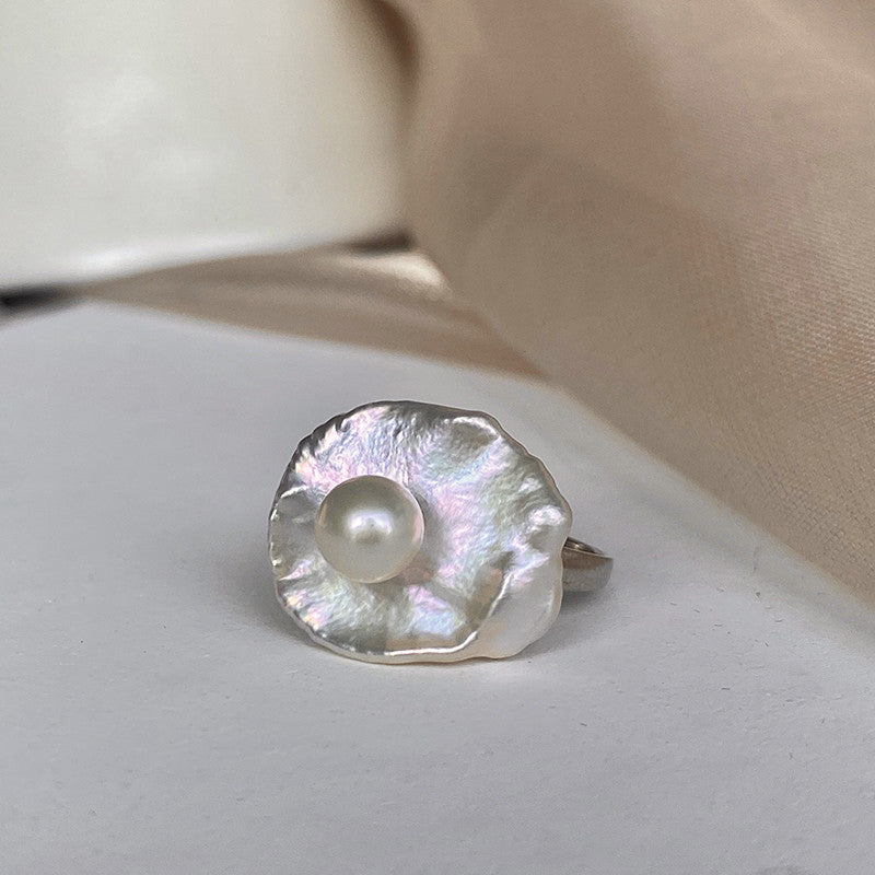 Women's Natural Baroque Pearl Ring