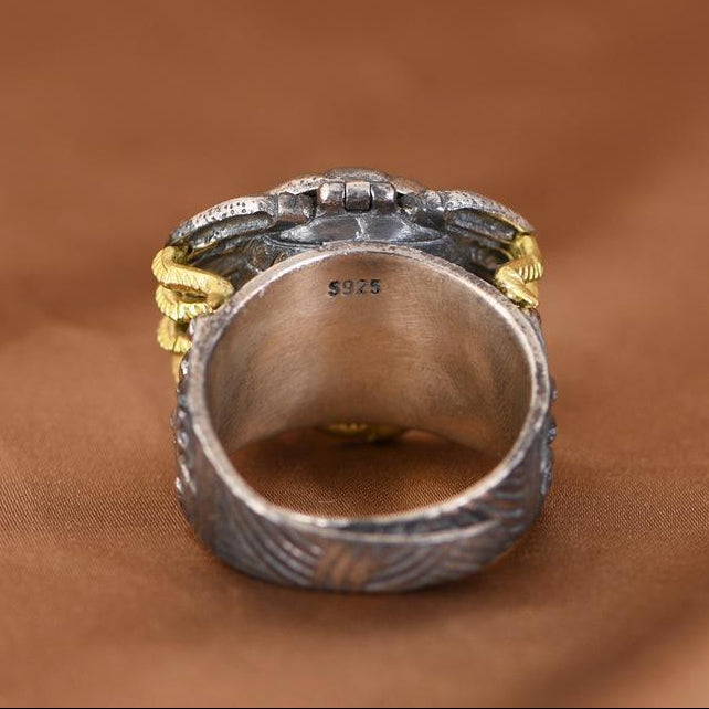 Sterling Silver Crab Ring S925 Silver Ring Retro
